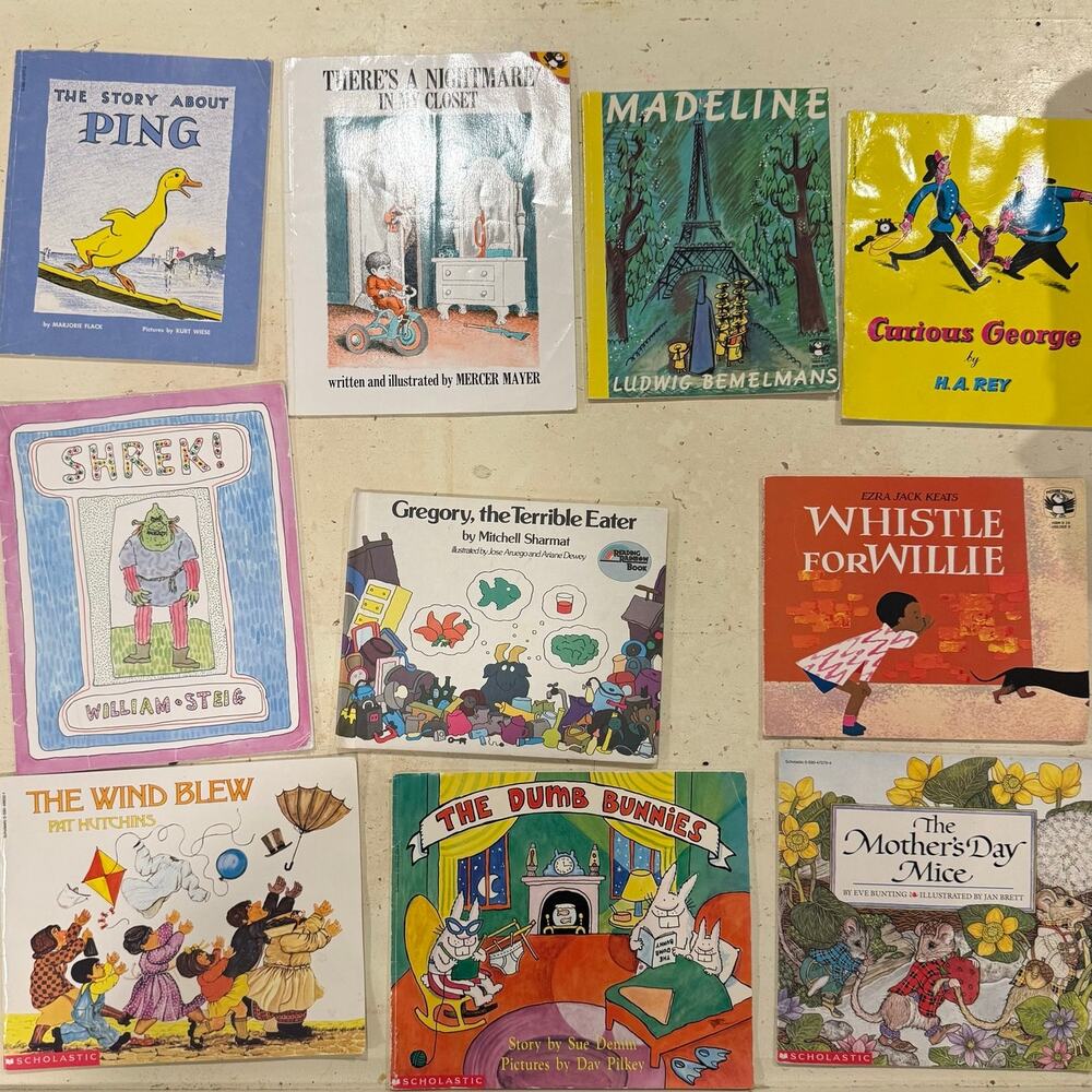 Lot of 10 Paperback Children's Picture Books Classic Vintage Unique